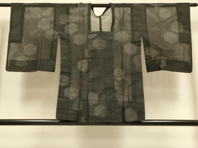 平和屋着物▽道行コート　スリーシーズン　春夏秋　塵除け　亀甲文　正絹　逸品　DABI4249du
