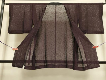 平和屋着物▽道行コート　スリーシーズン　春夏秋　塵除け　草花文　DABI4250du