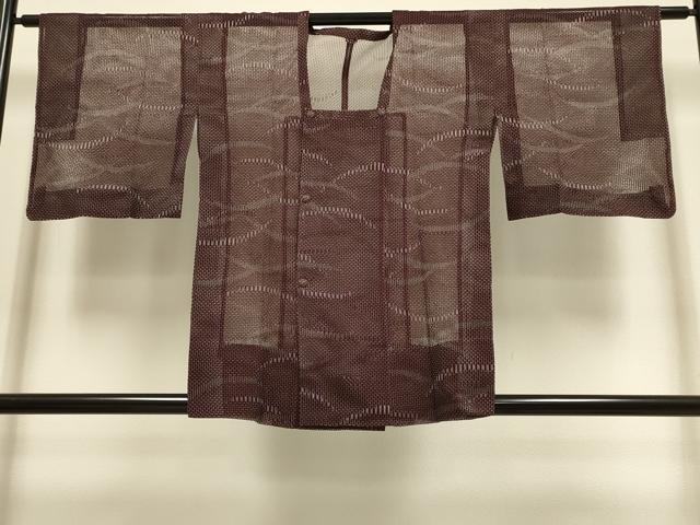 平和屋着物▽道行コート　スリーシーズン　春夏秋　塵除け　芝文　正絹　逸品　DABI4252du