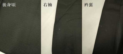 平和屋着物▽男性　黒紋付　長羽織　スリーシーズン　春夏秋　塵除け　絽　正絹　逸品　DABI4267du