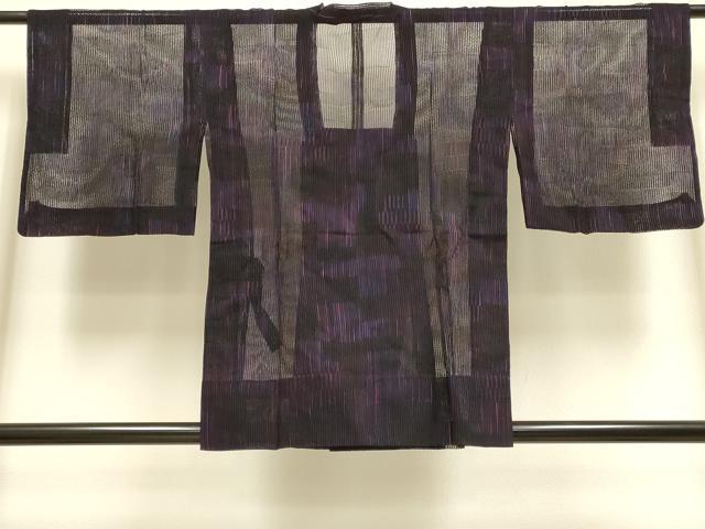 平和屋着物▽道行コート　スリーシーズン　春夏秋　塵除け　霞文　正絹　逸品　DABI4268du