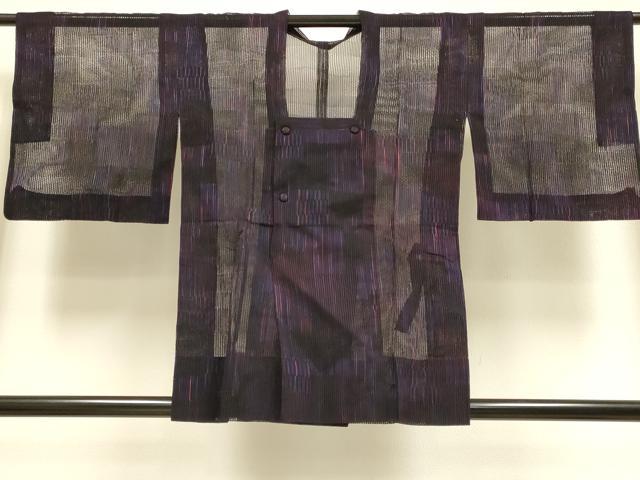 平和屋着物▽道行コート　スリーシーズン　春夏秋　塵除け　霞文　正絹　逸品　DABI4268du