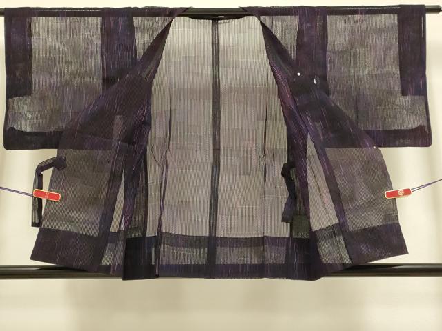 平和屋着物▽道行コート　スリーシーズン　春夏秋　塵除け　霞文　正絹　逸品　DABI4268du