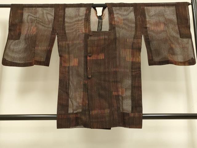 平和屋着物▽道行コート　スリーシーズン　春夏秋　塵除け　霞文　正絹　逸品　DABI4269du