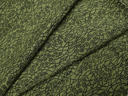 平和屋着物▽江戸小紋　単衣　草花文　お召縮緬　正絹　逸品　DABI4281du