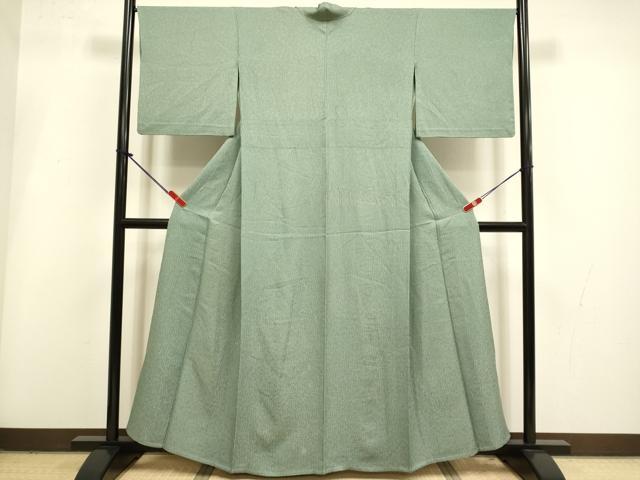 平和屋着物▽上質な小紋　単衣　杢目文　正絹　逸品　DABI4289du