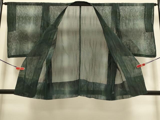 平和屋着物▽道行コート　スリーシーズン　春夏秋　塵除け　霞文　正絹　逸品　DABI4291du