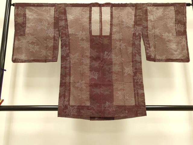 平和屋着物▽道行コート　スリーシーズン　春夏秋　塵除け　楓　正絹　逸品　未使用　DABI4294du
