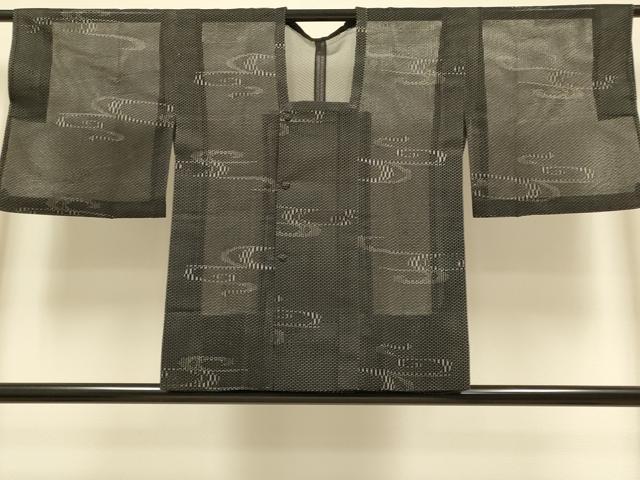 平和屋着物▽道行コート　スリーシーズン　春夏秋　塵除け　流水文　正絹　逸品　DABI4295du