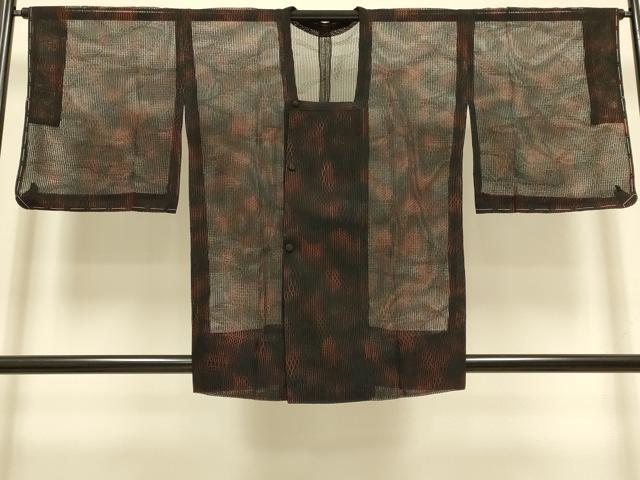 平和屋着物▽道行コート　スリーシーズン　春夏秋　塵除け　霞文　正絹　逸品　未使用　DABI4301du
