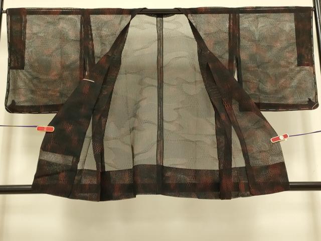 平和屋着物▽道行コート　スリーシーズン　春夏秋　塵除け　霞文　正絹　逸品　未使用　DABI4301du