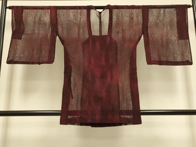 平和屋着物▽道行コート　スリーシーズン　春夏秋　塵除け　変わり縞　正絹　逸品　DABI4302du
