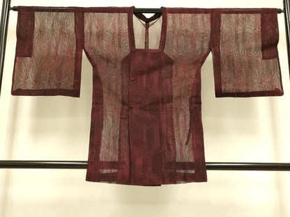 平和屋着物▽道行コート　スリーシーズン　春夏秋　塵除け　変わり縞　正絹　逸品　DABI4302du