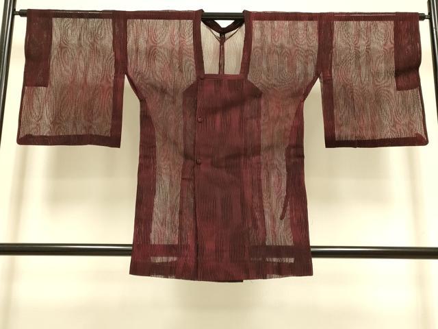 平和屋着物▽道行コート　スリーシーズン　春夏秋　塵除け　変わり縞　正絹　逸品　DABI4302du