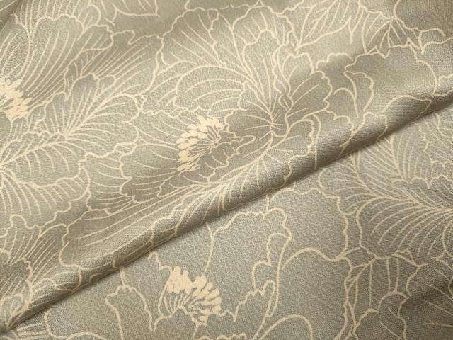 平和屋着物●訪問着　牡丹文　正絹　逸品　DABI4310du