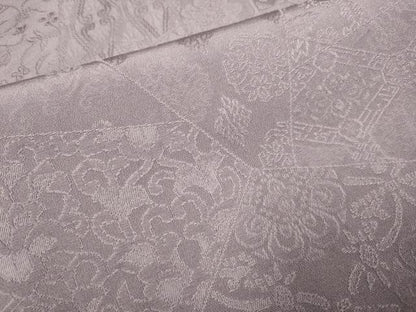 平和屋着物●上質な色無地　切嵌吉祥地紋　濃い梅鼠色　正絹　逸品　未使用　DABI4311du