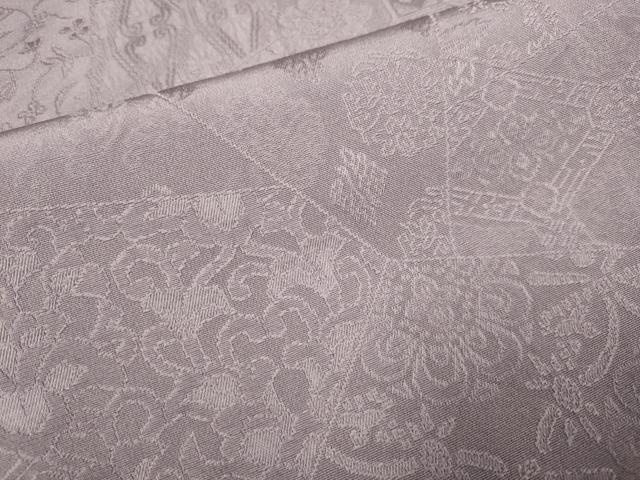 平和屋着物●上質な色無地　切嵌吉祥地紋　濃い梅鼠色　正絹　逸品　未使用　DABI4311du