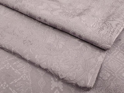 平和屋着物●上質な色無地　切嵌吉祥地紋　濃い梅鼠色　正絹　逸品　未使用　DABI4311du