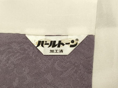平和屋着物●上質な色無地　切嵌吉祥地紋　濃い梅鼠色　正絹　逸品　未使用　DABI4311du