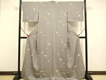 平和屋着物●上質な小紋　舞花文　正絹　逸品　DABI4312du