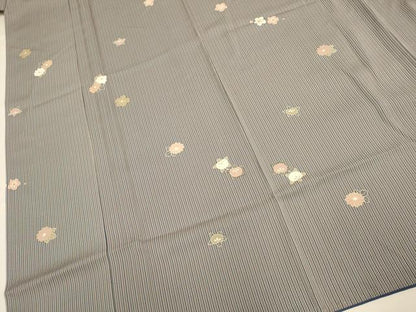 平和屋着物●上質な小紋　舞花文　正絹　逸品　DABI4312du
