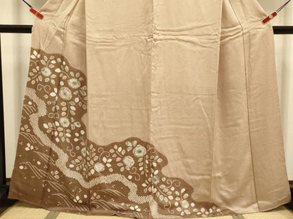 平和屋着物●訪問着　辻が花　絞り　正絹　逸品　DABI4313du