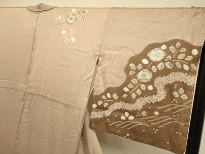 平和屋着物●訪問着　辻が花　絞り　正絹　逸品　DABI4313du