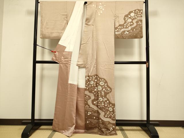 平和屋着物●訪問着　辻が花　絞り　正絹　逸品　DABI4313du