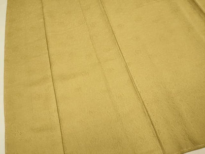 平和屋着物●上質な色無地　草花地紋　飴色　正絹　逸品　未使用　DABI4315du