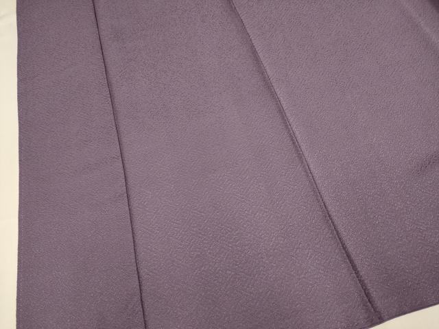 平和屋着物●上質な色無地　霞地紋　葡萄鼠色　正絹　逸品　DABI4318du