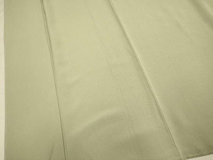 平和屋着物●上質な色無地　利休色　正絹　逸品　DABI4324du