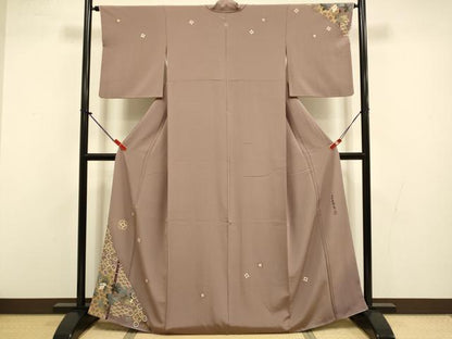 平和屋着物●世界的友禅作家　千地泰弘　訪問着　吉祥花文　金彩　正絹　逸品　DABI4329du