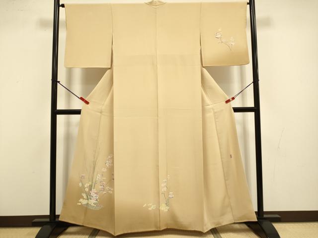 平和屋着物●本加賀友禅作家　清藤宏　訪問着　草花文　暈し染め　正絹　逸品　DABI4333du