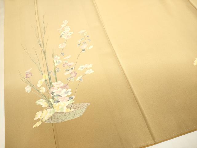 平和屋着物●本加賀友禅作家　清藤宏　訪問着　草花文　暈し染め　正絹　逸品　DABI4333du
