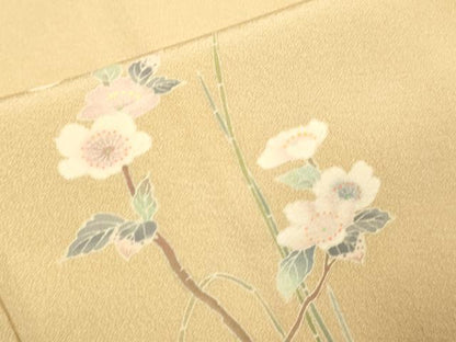 平和屋着物●本加賀友禅作家　清藤宏　訪問着　草花文　暈し染め　正絹　逸品　DABI4333du