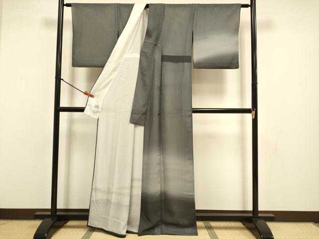 平和屋着物▽訪問着　無双　紗袷　紗×絽　霞文　暈し染め　さが美扱い　正絹　逸品　DABI4355du