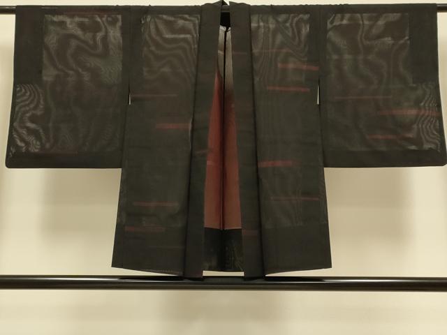 平和屋着物▽羽織　スリーシーズン　春夏秋　塵除け　横段文　正絹　逸品　DABI4363du