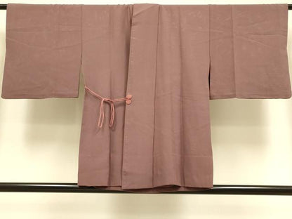 平和屋着物▽道中着　スリーシーズン　春夏秋　塵除け　濃い蘇芳香色　正絹　逸品　DABI4365du
