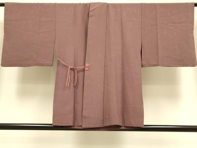 平和屋着物▽道中着　スリーシーズン　春夏秋　塵除け　濃い蘇芳香色　正絹　逸品　DABI4365du