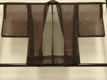 平和屋着物▽羽織　スリーシーズン　春夏秋　塵除け　草花文　正絹　逸品　未使用　DABI4368du