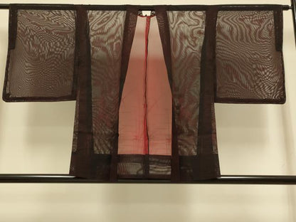 平和屋着物▽羽織　スリーシーズン　春夏秋　塵除け　草花文　正絹　逸品　未使用　DABI4368du