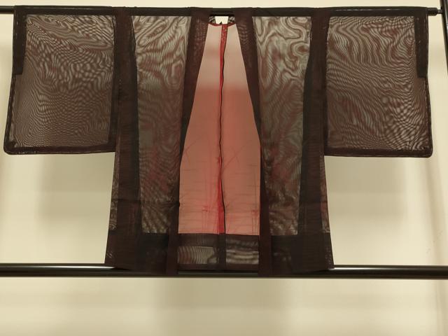 平和屋着物▽羽織　スリーシーズン　春夏秋　塵除け　草花文　正絹　逸品　未使用　DABI4368du
