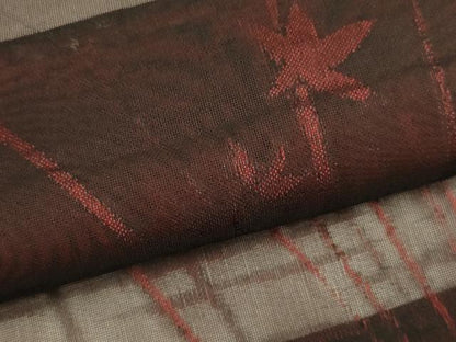 平和屋着物▽羽織　スリーシーズン　春夏秋　塵除け　草花文　正絹　逸品　未使用　DABI4368du