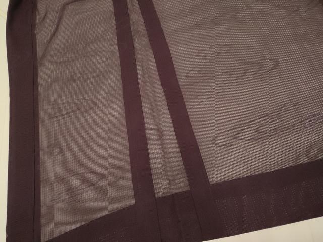 平和屋着物▽羽織　スリーシーズン　春夏秋　塵除け　流水文　濃い紫鳶色　正絹　逸品　DABI4373du