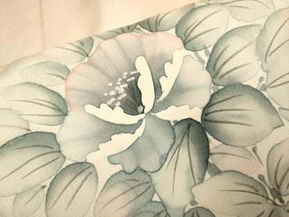 平和屋着物▽訪問着　単衣　手描き　草花文　暈し染め　正絹　逸品　DABI4375du