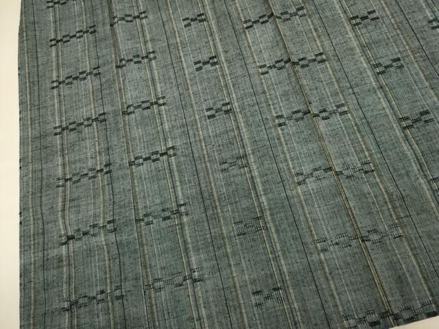 平和屋着物▽上質な紬　単衣　間道　正絹　逸品　DABI4378du
