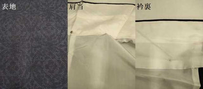 平和屋着物▽結城紬　単衣　花丸文　正絹　逸品　未使用　DABI4380du