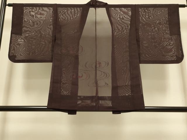 平和屋着物▽羽織　スリーシーズン　春夏秋　塵除け　流水文　正絹　逸品　DABI4385du