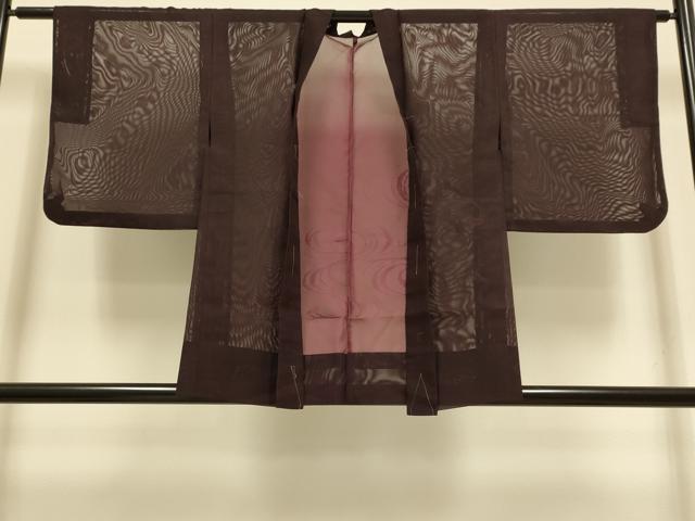 平和屋着物▽羽織　スリーシーズン　春夏秋　塵除け　流水文　正絹　逸品　DABI4385du