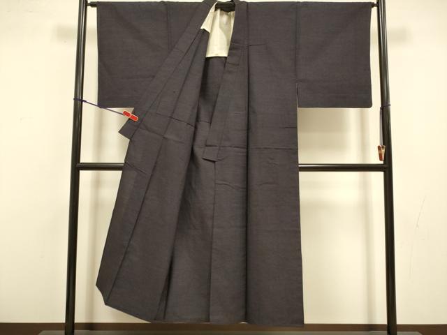 平和屋着物▽男性　本場大島紬　薩摩結城　単衣　霞文　正絹　逸品　DABI4390du